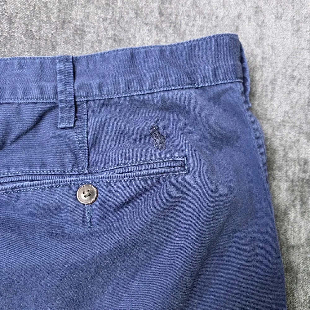 Polo Ralph Lauren Mens Chino Shorts Size 46B Bedford Stretch Classic Fit Blue